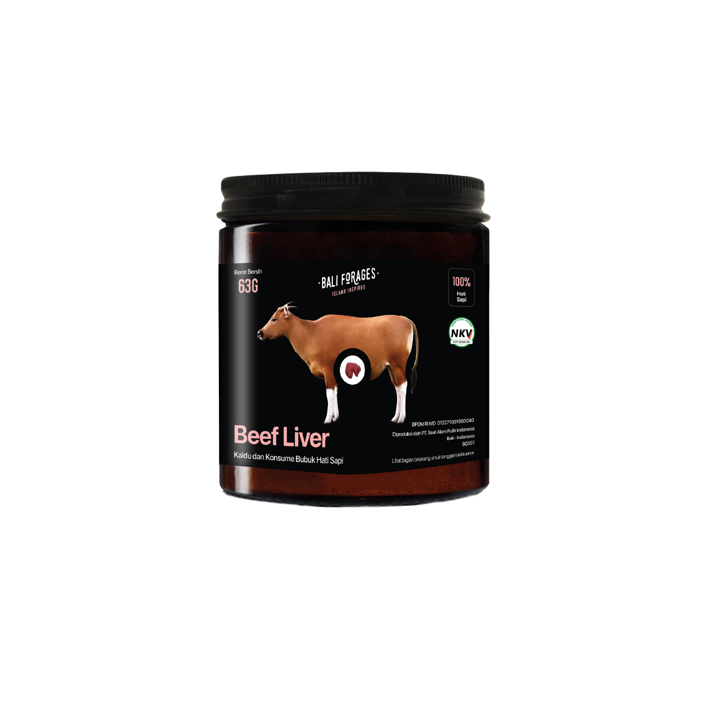 Bali Forages - Grass Fed Beef Liver 63gr